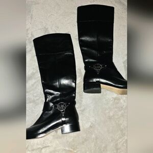 Michael Kors Fulton Harness Boots sz 6 LEATHER Tall